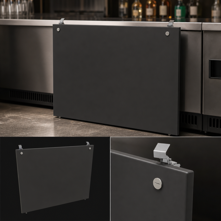 Product image #4 for Glastender 36-Inch Black Locking Cover for BLD-36 Underbar Unit