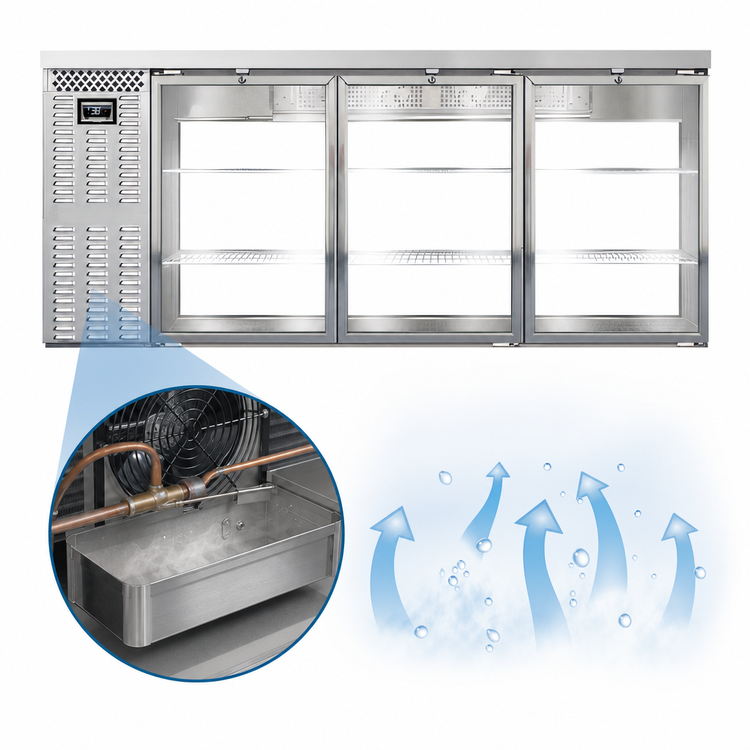 Product image #4 for Continental Refrigerator BB79NSSGDPT 79-Inch Six-Glass Door Pass-Thru Back Bar Cooler