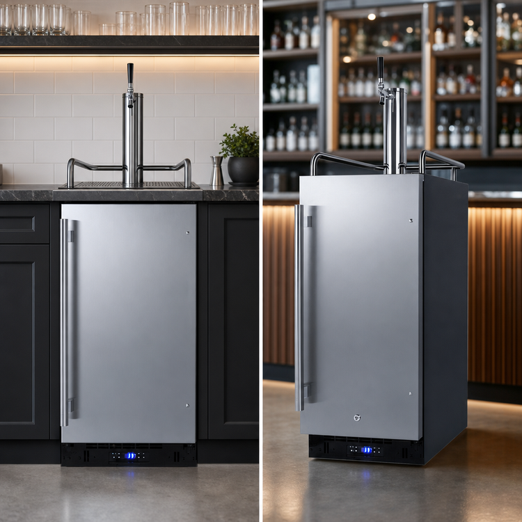 Product image #5 for Summit Commercial 15-Inch Built-In/Freestanding Draft Beer Dispenser with Single Tap Tower, 2.9 Cu. Ft.