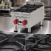 Thumbnail image #4 for Omcan USA Natural Gas Countertop Hotplate with 2 Burners, 12 x 24-Inch Cooking Area, 44,000 BTU