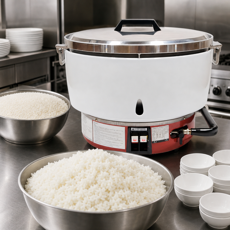 Product image #4 for RiceMaster Commercial Propane Gas Rice Cooker with Cook-and-Hold Operation, 55-Cup Uncooked Capacity