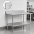 Thumbnail image #4 for John Boos Stallion 84-Inch x 24-Inch 16-Gauge Stainless Steel Work Table with 5-Inch Backsplash and Undershelf