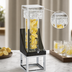 Thumbnail image #5 for Cal-Mil Cinderwood 3-Gallon Square Beverage Dispenser with Ice Chamber and Drip Tray