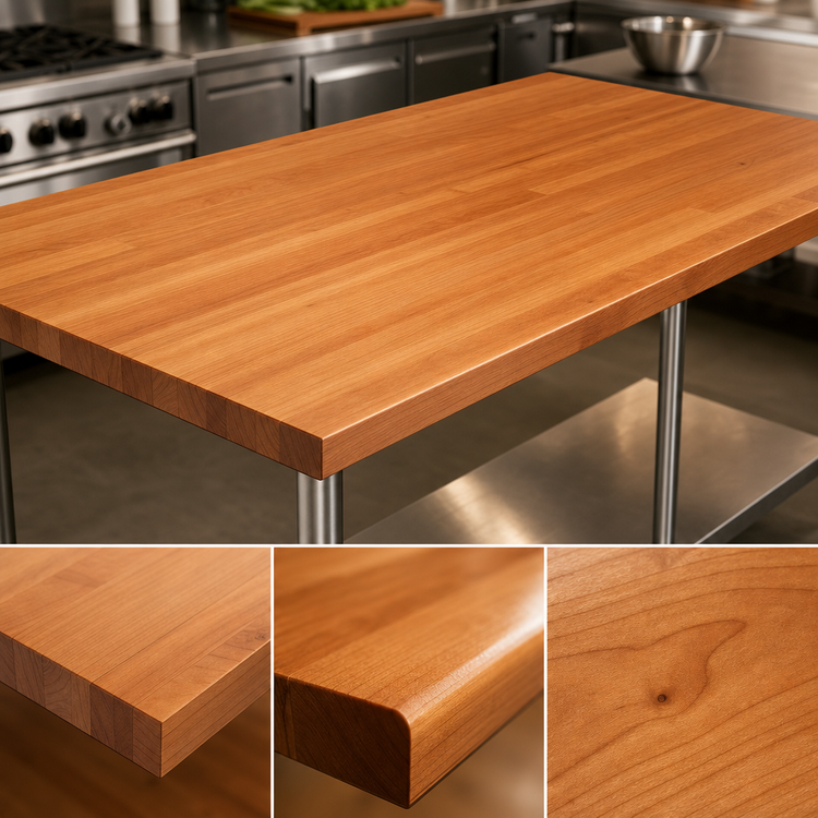 Product image #4 for Boos Block 72-Inch x 27-Inch American Cherry Blended Edge Grain Countertop with Varnique Finish