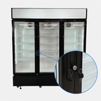 Thumbnail image #4 for Hurakan by Equip.me 81-Inch 3-Section Reach-In Glass Door Merchandiser Refrigerator