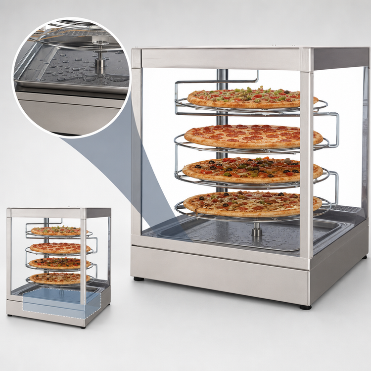 Product image #4 for Doyon DRPR4S Countertop Rotating Rack Pizza Food Warmer/Display Case