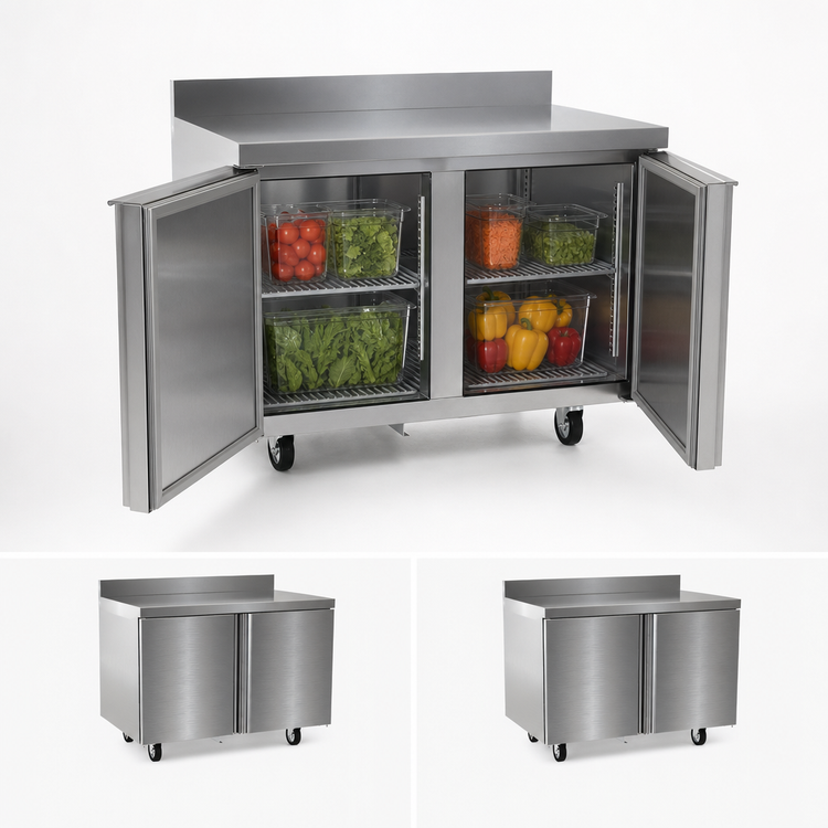 Product image #4 for Delfield ST4448NP Two-Section Worktop Refrigerator, 48-Inch Wide, 2 Doors, 4-Inch Backsplash