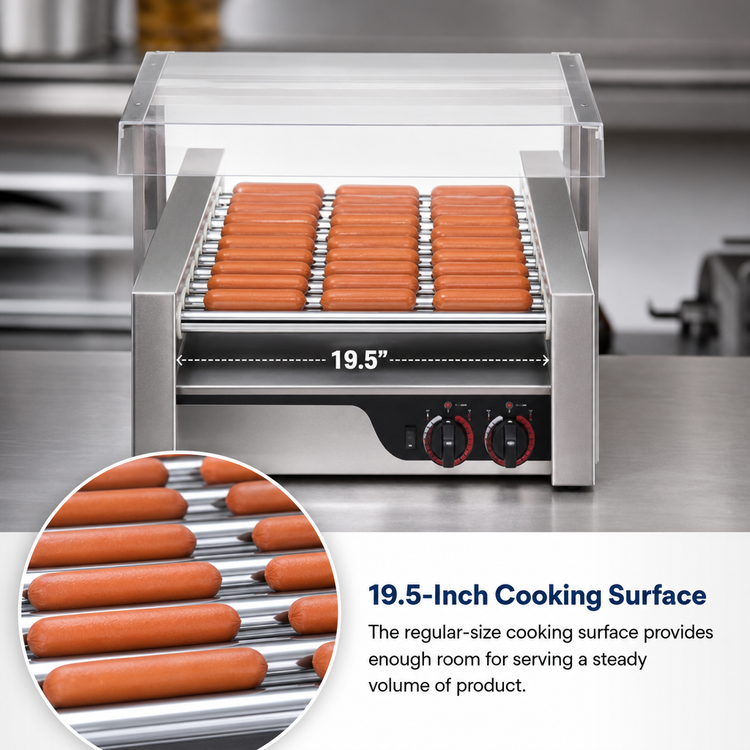 Product image #4 for X*PERT HotRod Regular Size Hot Dog Roller Grill with 11 Chrome Rollers