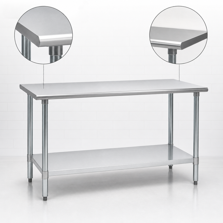Product image #4 for Eagle Spec-Master 84-Inch x 30-Inch Flat Top Work Table with Adjustable Galvanized Undershelf