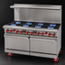 Thumbnail image #4 for American Range 60-Inch Commercial Gas Restaurant Range with 12-Inch Griddle, 8 Open Burners, and 2 Convection Ovens