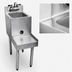 Thumbnail image #4 for CHOICE Stainless Steel Freestanding Underbar Blender Station with Sink and Backsplash, 12-Inch x 29-Inch