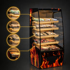 Thumbnail image #4 for Federal Industries Vision Series VHSS4878C 4-Tier Curved-End Self-Serve Heated Hot Food Merchandiser, Stainless Steel Interior, Digital Controls