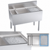 Thumbnail image #4 for 38 Inch Underbar Speed Multi Station Bar Ice Bin with Built-In 10-Circuit Cold Plate, Right Ice Bin, and Bottle Well