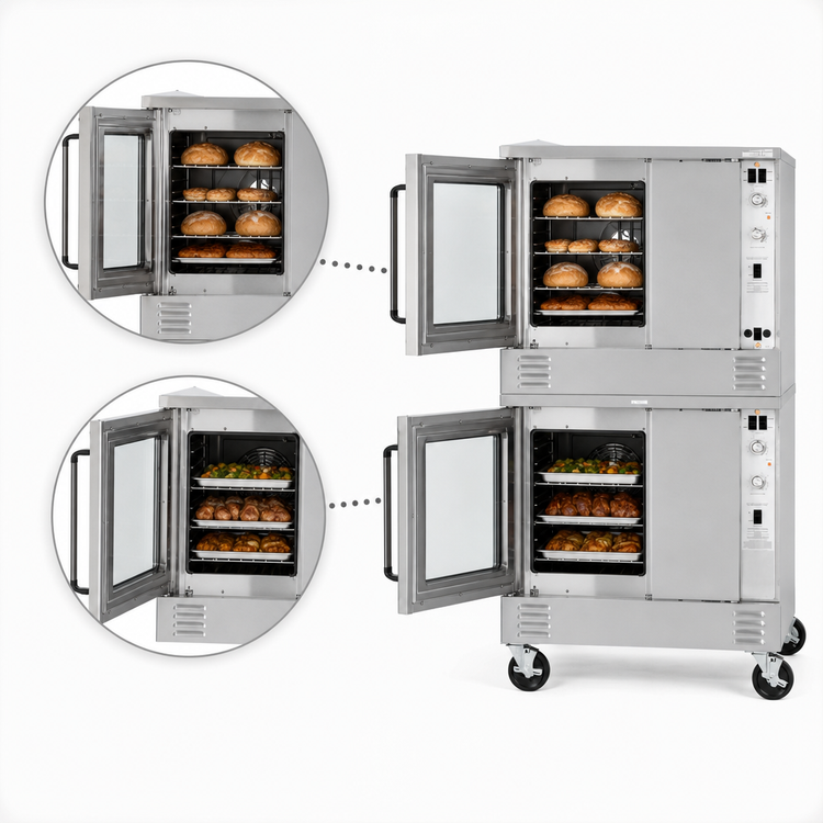 Product image #4 for Southbend Platinum Full-Size Double-Deck Electric Convection Oven, Standard Depth, Independent Doors