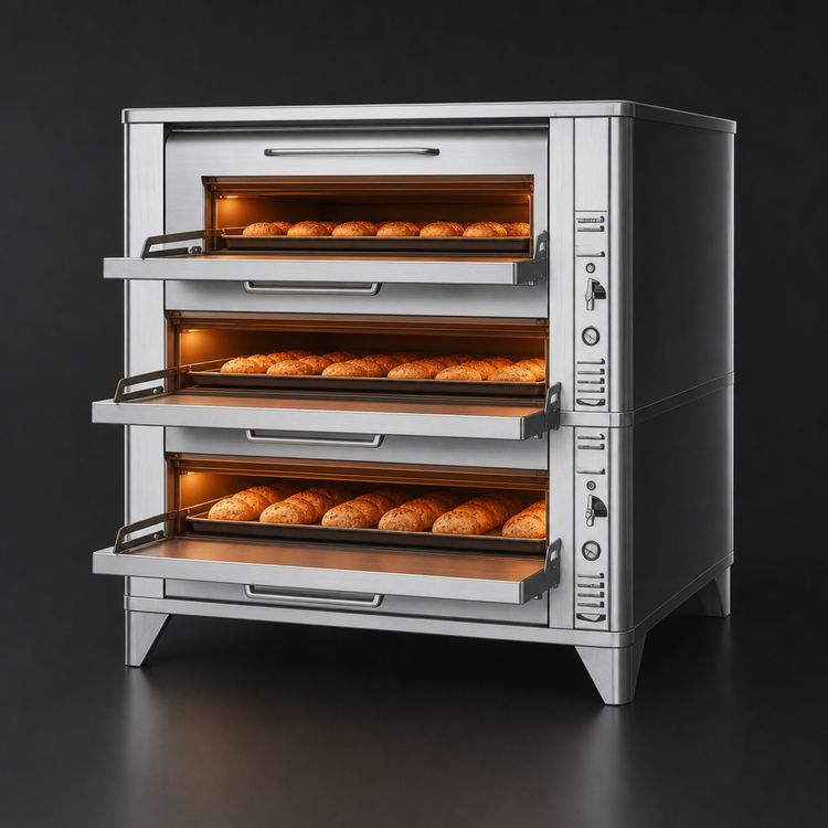 Product image #4 for Blodgett 981/961 60-Inch Wide Double Section Gas Deck Oven with 3 Baking Compartments