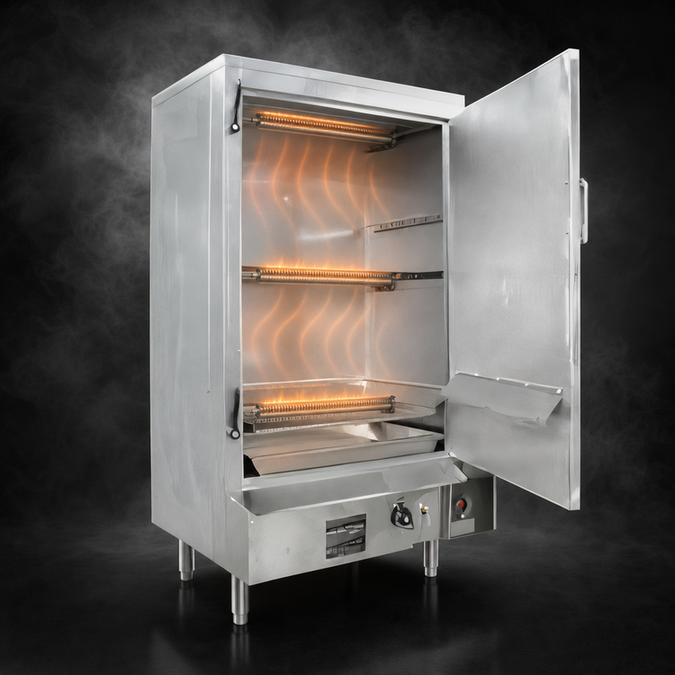 Product image #4 for MasterRange 24-Inch Propane Gas Smokehouse Smoker with Right-Hinged Door