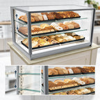 Thumbnail image #4 for Federal Industries Italian Glass Series ITD4826 48-Inch Non-Refrigerated Countertop Pastry Display Case with 2 Adjustable Glass Shelves, LED Lighting