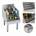 Thumbnail image #4 for CHOICE Freestanding Stainless Steel Underbar Liquor Steps with Bottle Retaining Rails, 18 x 24 Inches, 5-Step