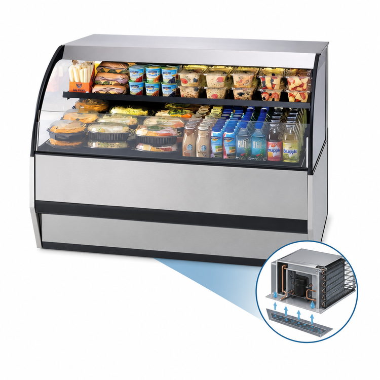 Product image #4 for Federal Industries UCR6033C Undercounter Curved-End Refrigerated Self-Serve Display Case, 59.7 Inch, Self-Contained