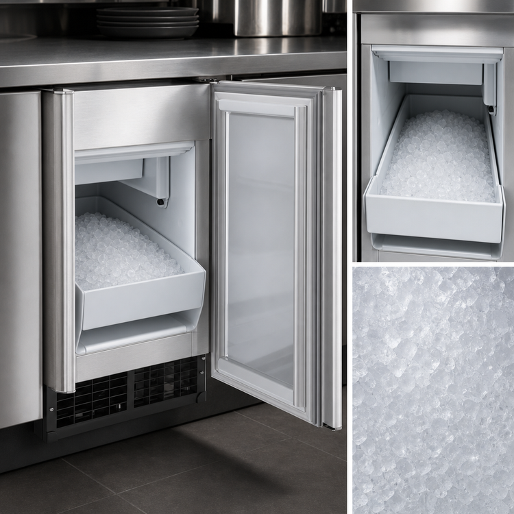 Product image #4 for Hoshizaki C-80BAK Undercounter Nugget Ice Machine with Built-In Storage Bin