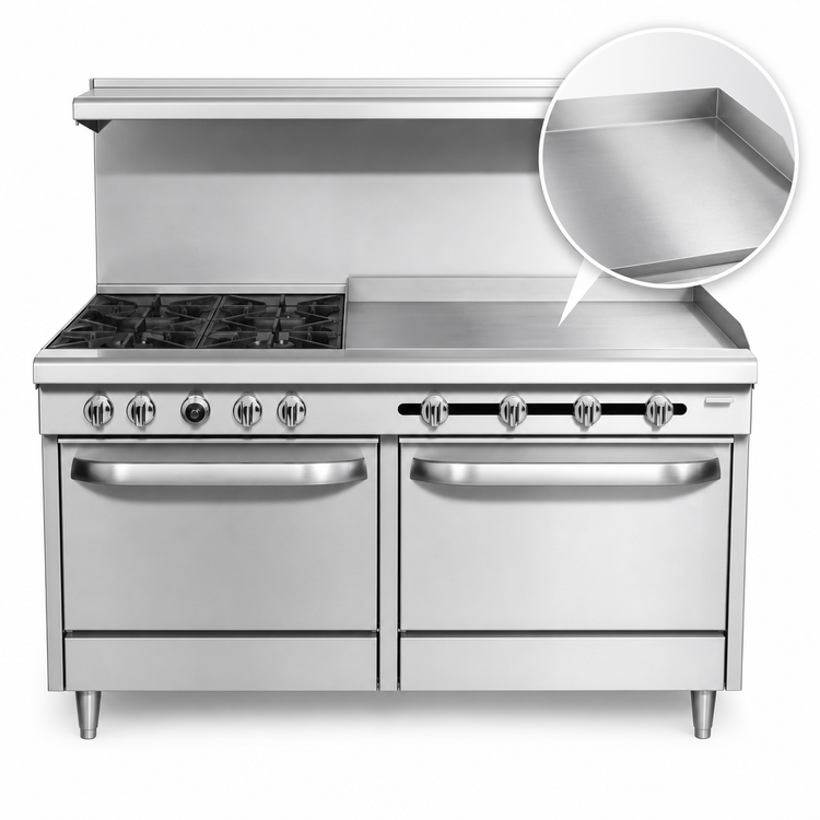 Product image #4 for Southbend S-Series 60-Inch Gas Restaurant Range with 6 Open Burners, 24-Inch Griddle, and 2 Cabinet Bases