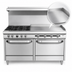Thumbnail image #4 for Southbend S-Series 60-Inch Gas Restaurant Range with 6 Open Burners, 24-Inch Griddle, and 2 Cabinet Bases