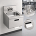 Thumbnail image #4 for Krowne Royal Series Wall-Mount Underbar Hand Sink Unit with Soap & Towel Dispenser, Stainless Steel, 18 x 19 x 36-1/2 Inches