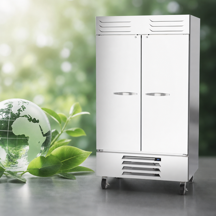 Product image #4 for Beverage-Air Vista® 47-Inch 2-Section Bottom-Mount Reach-In Freezer with Solid Doors, 44 Cu. Ft.