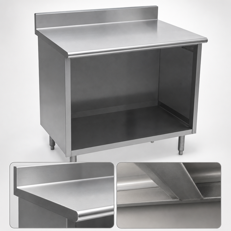 Product image #4 for Eagle Spec-Master Open Front Enclosed Worktable with Backsplash, 120W x 24D