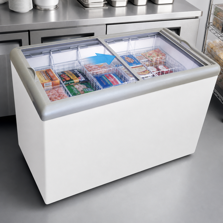 Product image #5 for Excellence Dual Temp Chest Refrigerator/Freezer with Sliding Glass Doors, 13.8 Cu. Ft.