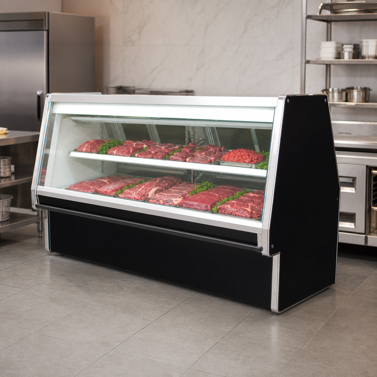 Product image #4 for Howard-McCray 34E Series 52-1/2 Inch Red Meat Service Case, Straight Glass Front, Self-Contained Refrigeration