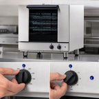 Thumbnail image #4 for Moffat Turbofan E22M3 Half-Size Manual Electric Countertop Convection Oven, 3-Pan Capacity, 110-120V