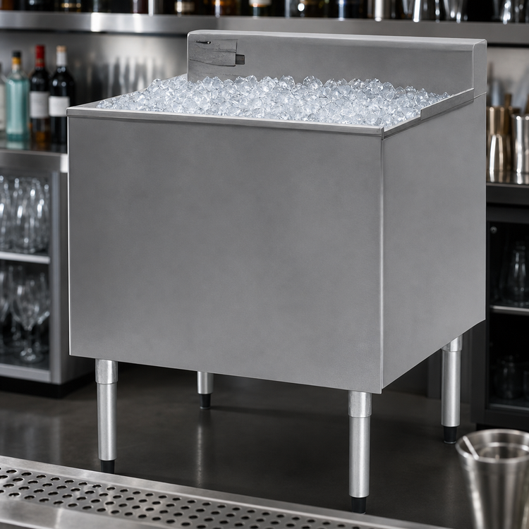 Product image #4 for Eagle Group 2200 Series 30 x 24 Inch Underbar Ice Bin / Cocktail Unit, 163 lb Capacity