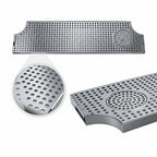 Thumbnail image #4 for Micro Matic USA DP-MET-H-46GR-Z 46-Inch Surface-Mount Stainless Steel Drip Tray Trough with Integral Glass Rinser