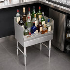 Thumbnail image #4 for John Boos Slim-Line UBLD-1824-X Freestanding Underbar Liquor Bottle Display, 3-Step, Stainless Steel, 24"W x 18"D x 32-1/2"H
