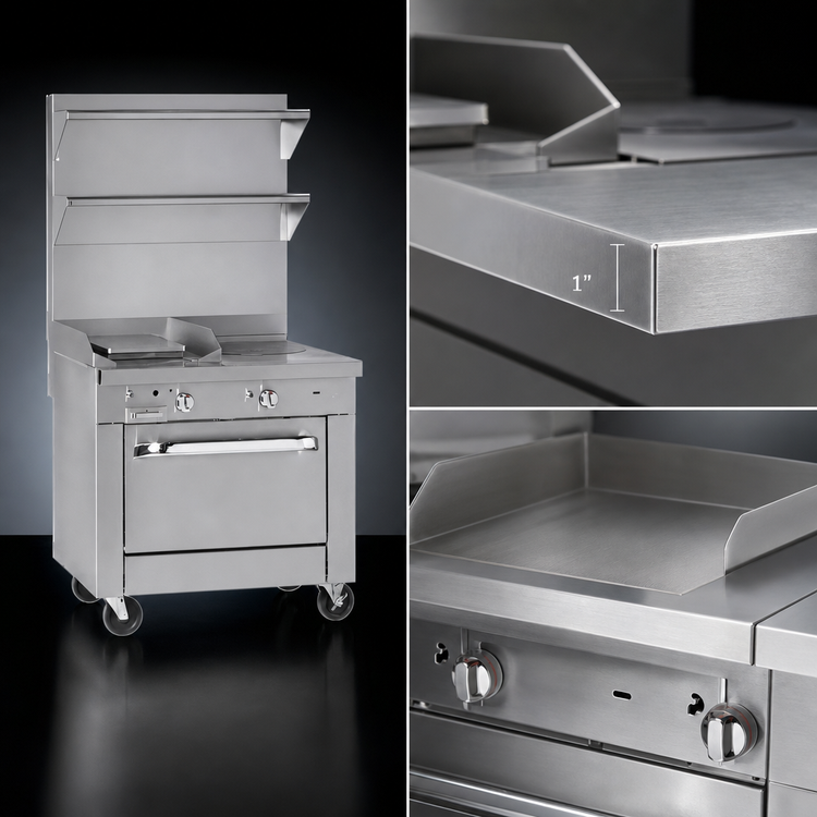 Product image #4 for Southbend Platinum 32-Inch Heavy Duty Gas Range with 16-Inch Hot Top, 16-Inch Griddle and Standard Oven