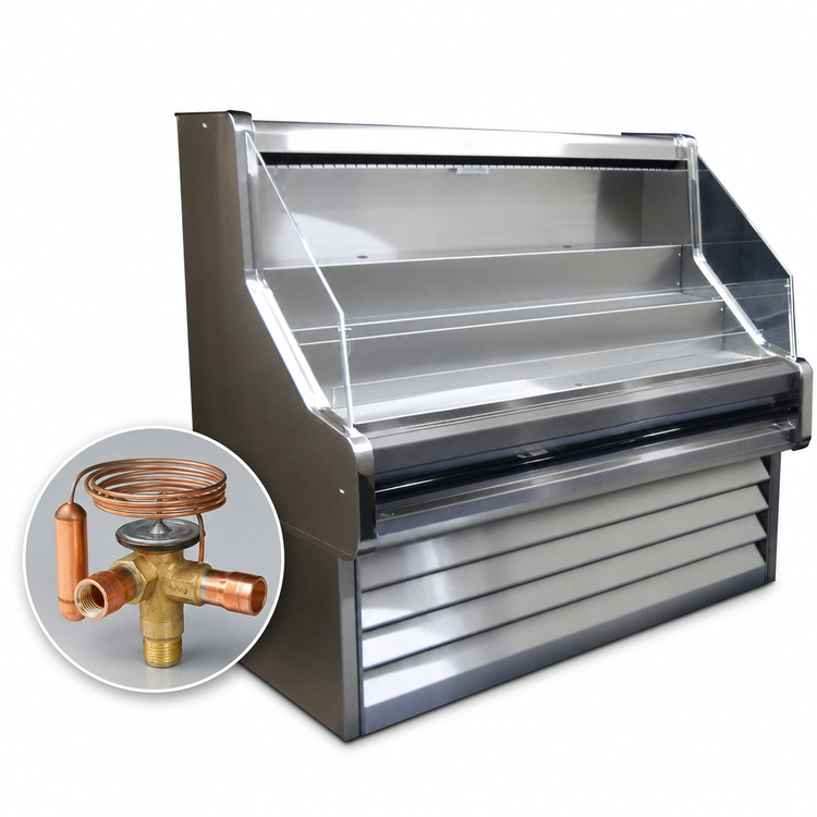 Product image #4 for Howard-McCray Ovation Series 51-Inch Remote Refrigerated Open Impulse Merchandiser, 44-Inch High, Straight Plexi, Stainless Steel