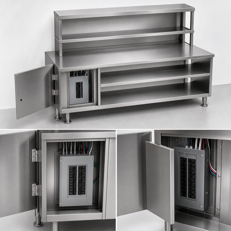Product image #4 for Randell RCRBP-82.5 82.5-Inch Modular Chef Service Counter Right Section with Breaker Panel