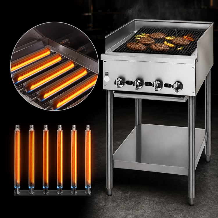 Product image #4 for Jade Supreme JB-24-F 24-Inch Gas Radiant Charbroiler with Stand