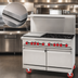 Thumbnail image #4 for American Range 48-Inch Gas Restaurant Range with 12-Inch Left Griddle, 6 Open Burners, and 2 Storage Bases