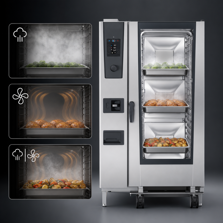 Product image #4 for RATIONAL iCombi Classic 20-Full Size Natural Gas Combi Oven, 208/240V, 1-Phase, Floor Model