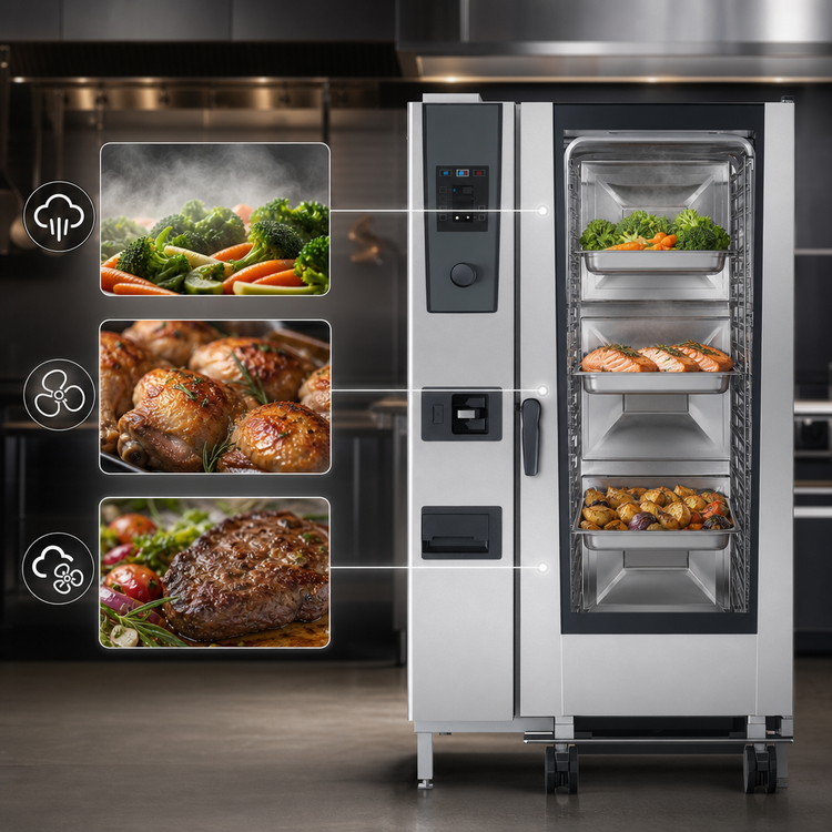Product image #4 for RATIONAL iCombi Classic 20-Full Size Electric Combi Oven, 480V 3-Phase Floor Model