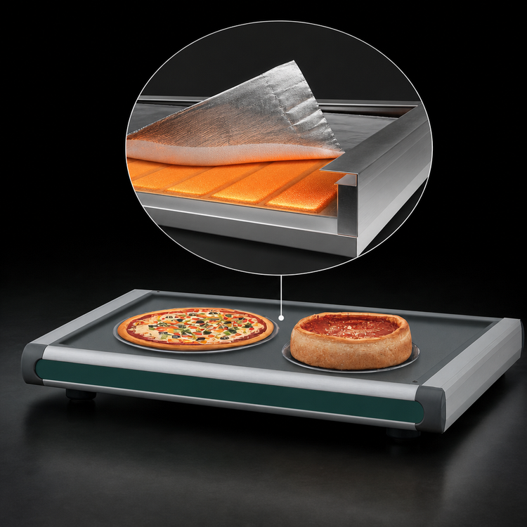 Product image #4 for Hatco Glo-Ray Designer Portable Heated Shelf, Freestanding, 72.25-Inch, 5 Full-Size Pan Capacity
