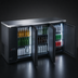 Thumbnail image #4 for Hurakan by Equip.me 72-Inch Narrow 3-Door Back Bar Refrigerator, Self-Contained, Black Exterior