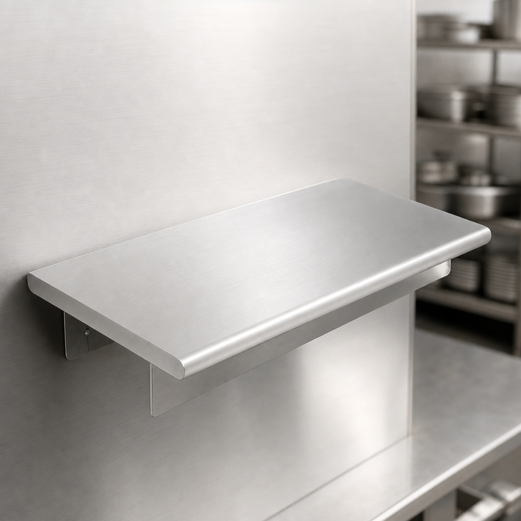 Product image #4 for Eagle Group 24 Inch W x 18 Inch D Pass-Thru Wall Shelf, 304 Stainless Steel