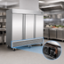 Thumbnail image #4 for Serv-Ware 3-Door 3-Section Reach-In Refrigerator, 72 Cu. Ft., Self-Contained Bottom Mount, 115V