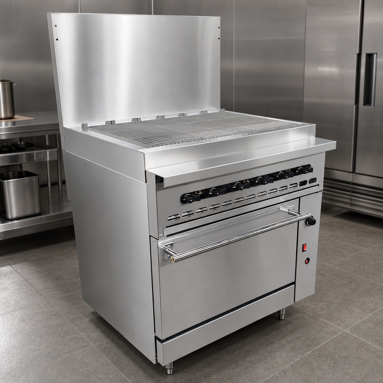 Product image #4 for Vulcan Endurance 36" Propane Gas Restaurant Range with 36" Charbroiler and Standard Oven