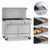 Thumbnail image #4 for Southbend Ultimate 48-Inch Gas Restaurant Range with 4 Non-Clog Burners, 24-Inch Griddle, Convection Oven, and Cabinet Base