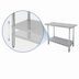 Thumbnail image #4 for Advance Tabco Special Value Series 84 in. x 30 in. Flat Top Stainless Steel Work Table with Adjustable Undershelf