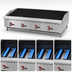 Thumbnail image #4 for Omcan Countertop Natural Gas 4-Burner Radiant Charbroiler with 48 x 23.86-Inch Cooking Area